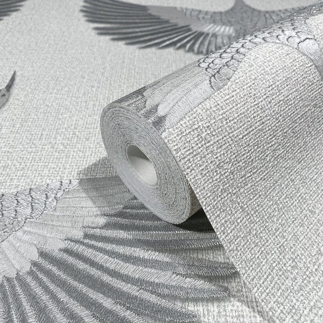Marburg Vliestapete Grafisch Natur in Weiß-Silber mit geometrischem Muster und FSC-Zertifizierung - Bild 1