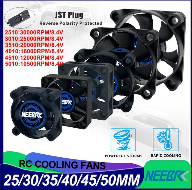 DSPOWER RC-Lüfter, bürstenloser Motor, Hochdrehzahl, JST-Stecker - Bild 1