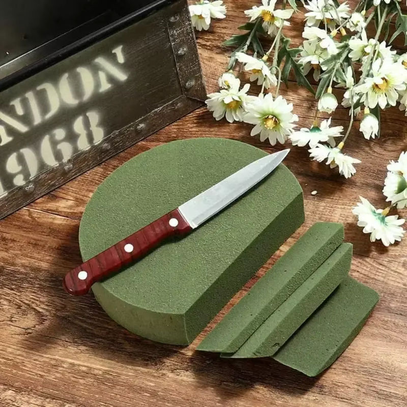 Runde Schaumstoffblöcke in Grün für DIY Blumenarrangements und Dekorationen für Hochzeit oder Party, Durchmesser: 16,51 cm - Bild 3