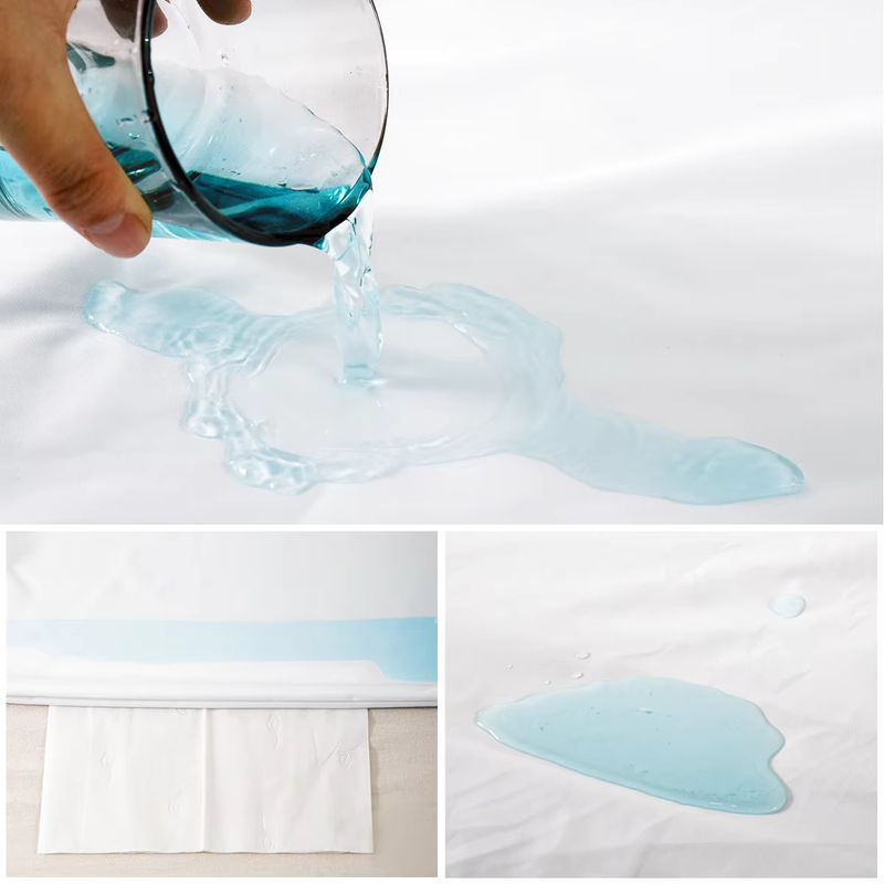 2er-Set wasserdichte Kissenbezüge von Anqianny aus Jersey mit Reißverschluss, ölbeständig, Grau und Weiß - Bild 3