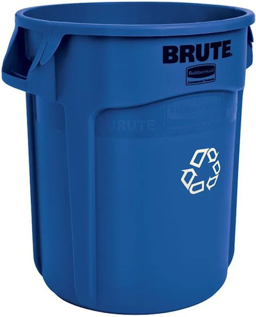 Rubbermaid Brute Runde Mehrzwecktonne mit Belüftungskanälen, Blau, H: 58,1 cm, Ø: 49,5 cm - Bild 1