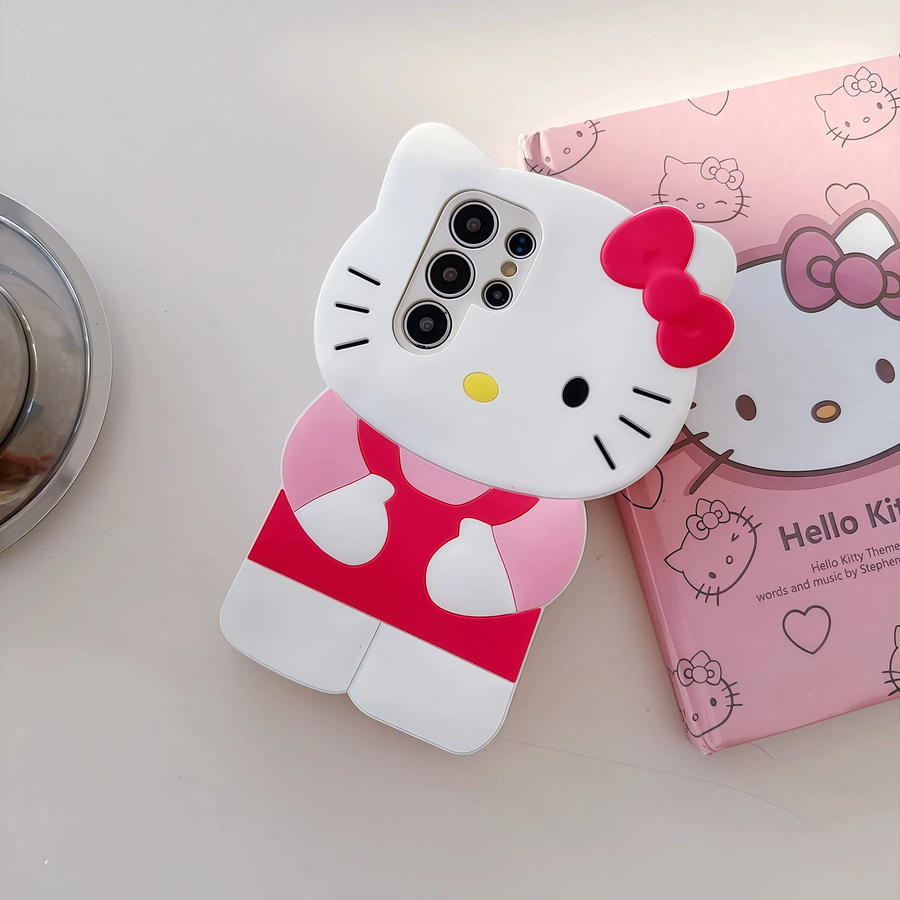 Hello Kitty Handyhülle für Samsung Galaxy S20 S21 S22 S23 S24 S25 S26 Plus Ultra FE A15 A16 A53 A57 in Weiß und Multicolour mit Cartoon Design - Bild 2