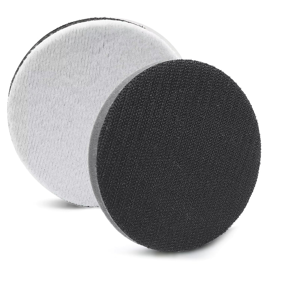 3er-Pack Klett-Schaumstoff-Polierpads in Weiß, Durchmesser: 7,5 cm - Bild 2