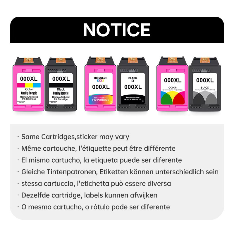 Druckerpatronen Set 301XL kompatibel mit HP, Schwarz und Dreifarbig, passend für Envy 5530, Envy 5532, OfficeJet 4500, OfficeJet 4630 und Deskjet 1010 - Bild 2