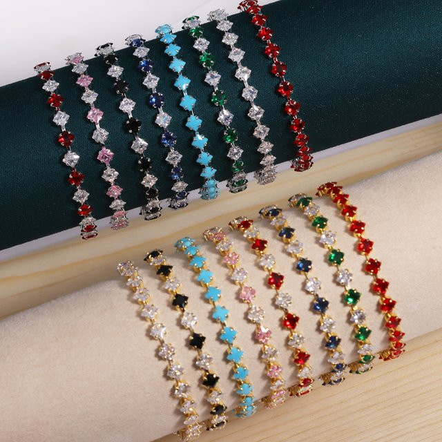 YUYAN Tennis Armband, Zirkonia, Silber, Damen - Bild 1