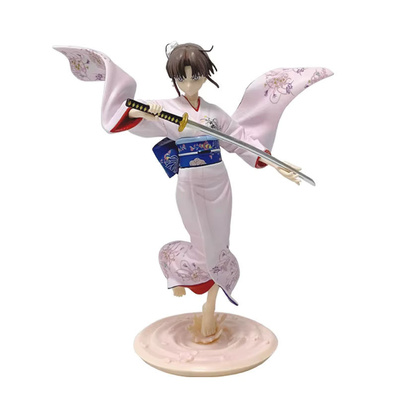 Bandai Anime Figur Ryougi Shiki aus Kara no Kyoukai in stehender Haltung mit Schwert, Farbe: Weiß, Höhe: 20 cm - Bild 1
