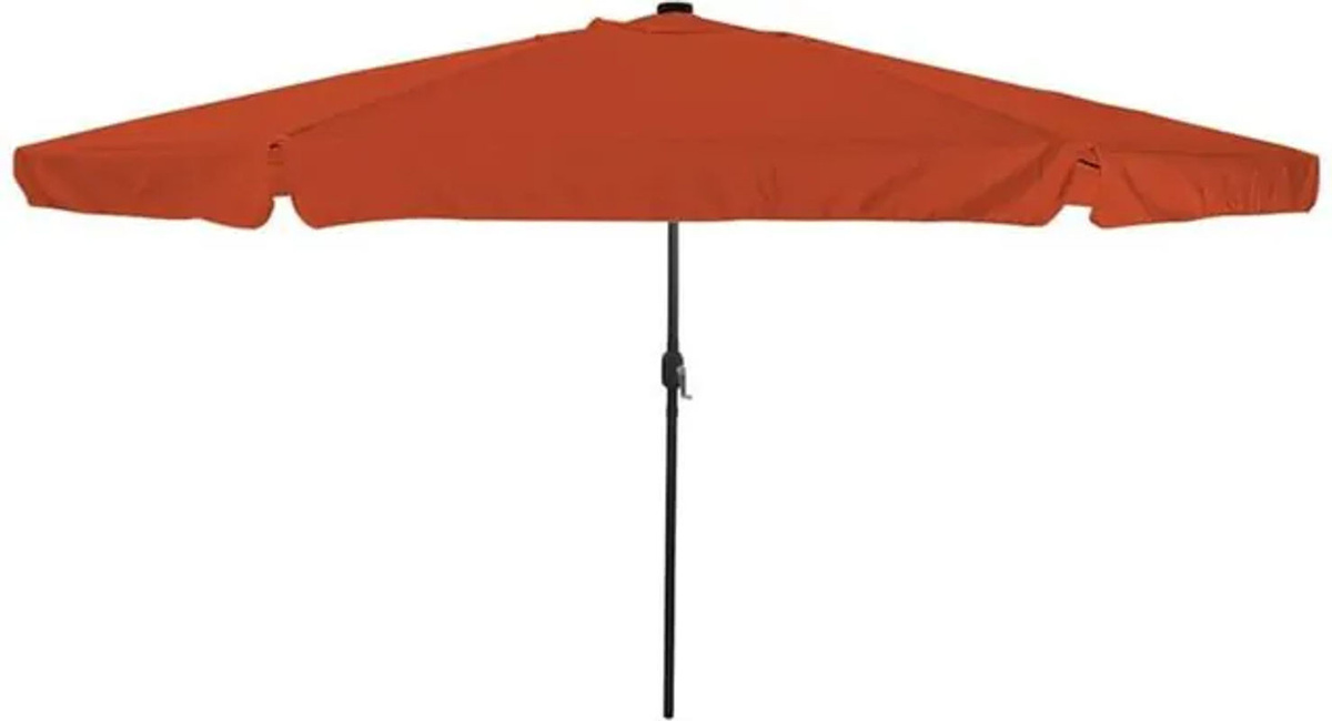 vidaXL Sonnenschirm Gartenparasol aus Polyester und Stahl in Rot und Schwarz, B/T/H: 395 x 395 x 245 cm - Bild 1