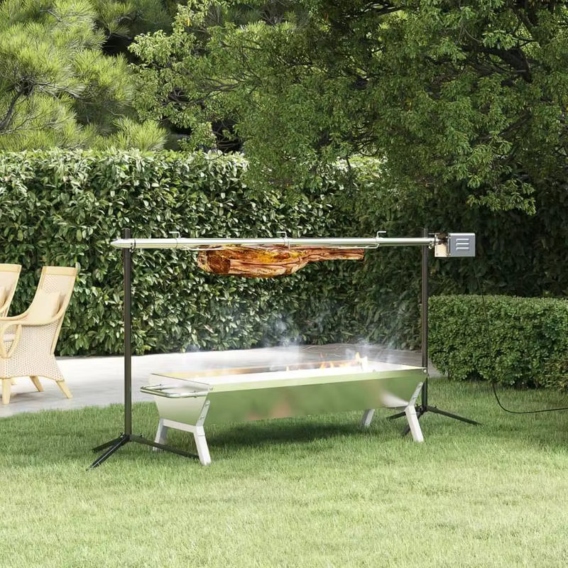 Grill Silver aus Edelstahl in Silber, B/T/H: 118 x 42 x 30,5 cm - Bild 3