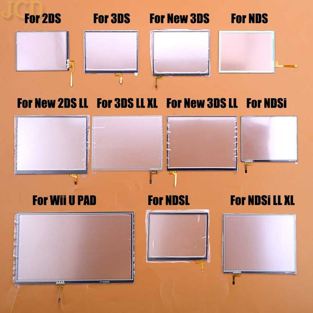 JCD Ersatz Display Digitizer Glas Touch Screen für Nintendo NDS Lite, NDSL, NDSi, 2DS, 3DS, New 3DS XL, LL und WiiU PAD in Transparent - Bild 1