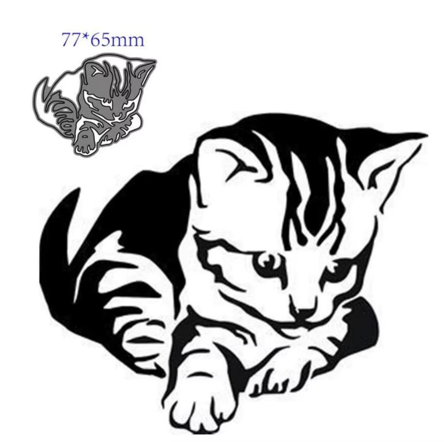 Metall Stanzformen für Katzen und Hunde in Schwarz für Scrapbook und Handwerk - Bild 4
