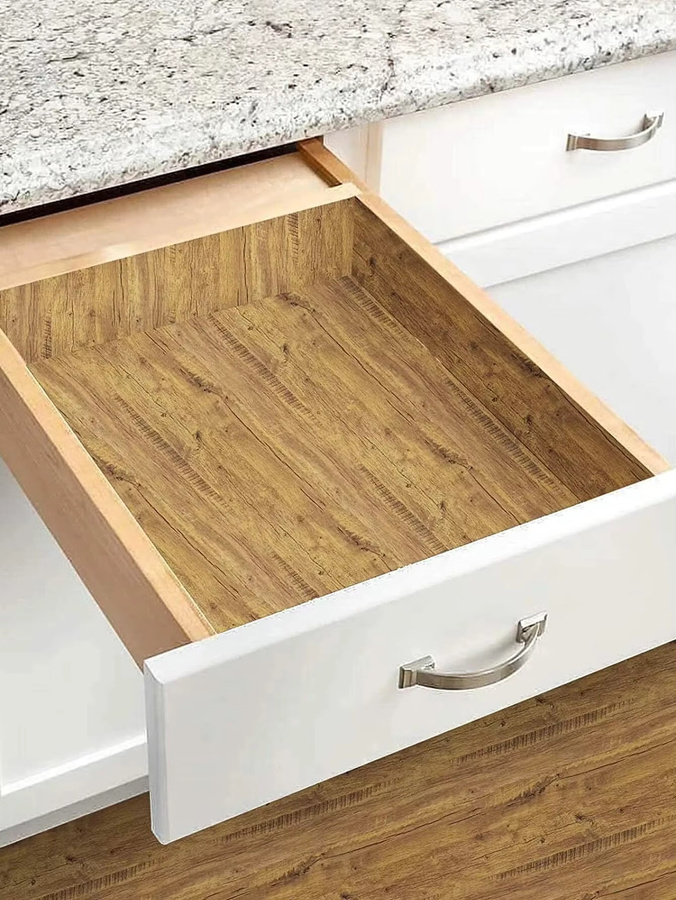 Selbstklebende TTOKKONG Tapete in Holzoptik, wasserfeste Vinylfolie in Braun, abnehmbare Kontaktpapier-Tapete für Wände und Möbel - Bild 3
