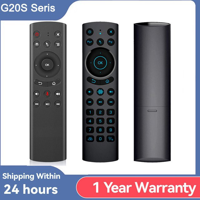 SkyBeats G20S PRO BT Gyro Smart Voice Fernbedienung, 2,4G kabellose Fly Air Maus mit IR-Lernfunktion für X96 Tanix Android TV Box, Schwarz - Bild 1