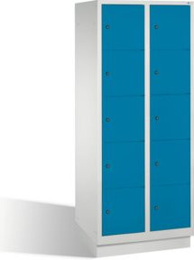 C+P Fächerschrank Classic auf Sockel mit 10 Fächern, Front Lichtblau und Korpus Lichtgrau, H x B x T: 180 x 81 x 50 cm - Bild 1