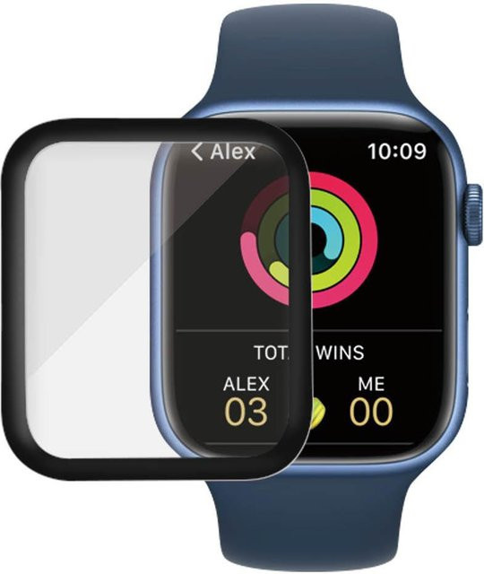 PanzerGlass Displayschutzglas für Apple Watch Series 7, 45 mm, Unisex, blau - Bild 1