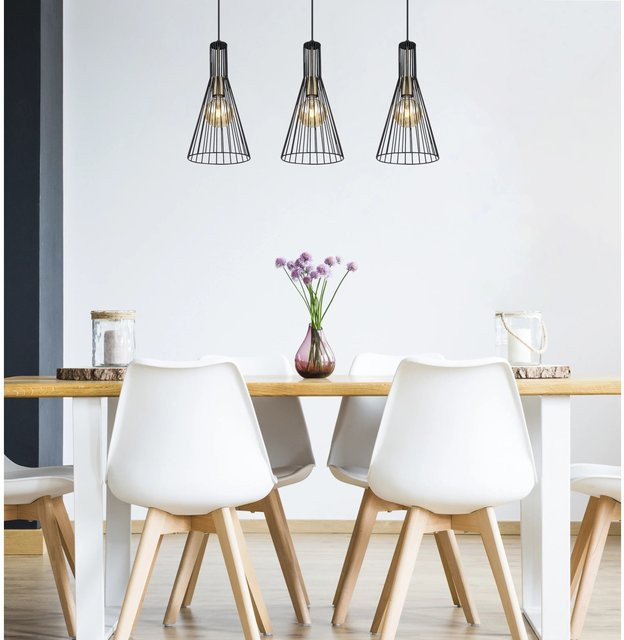 Globo Lighting Pendelleuchte Milli 3-flammig Schwarz und Altmessung, B/T/H: 84 x 20 x 120 cm - Bild 2