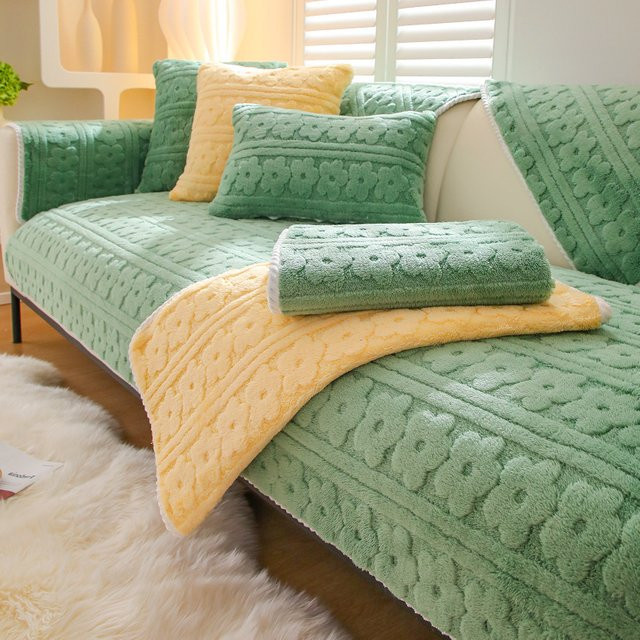 Winter Sofa Kissen aus Plüsch mit rutschfester Oberfläche für eine universelle Abdeckung - Bild 1