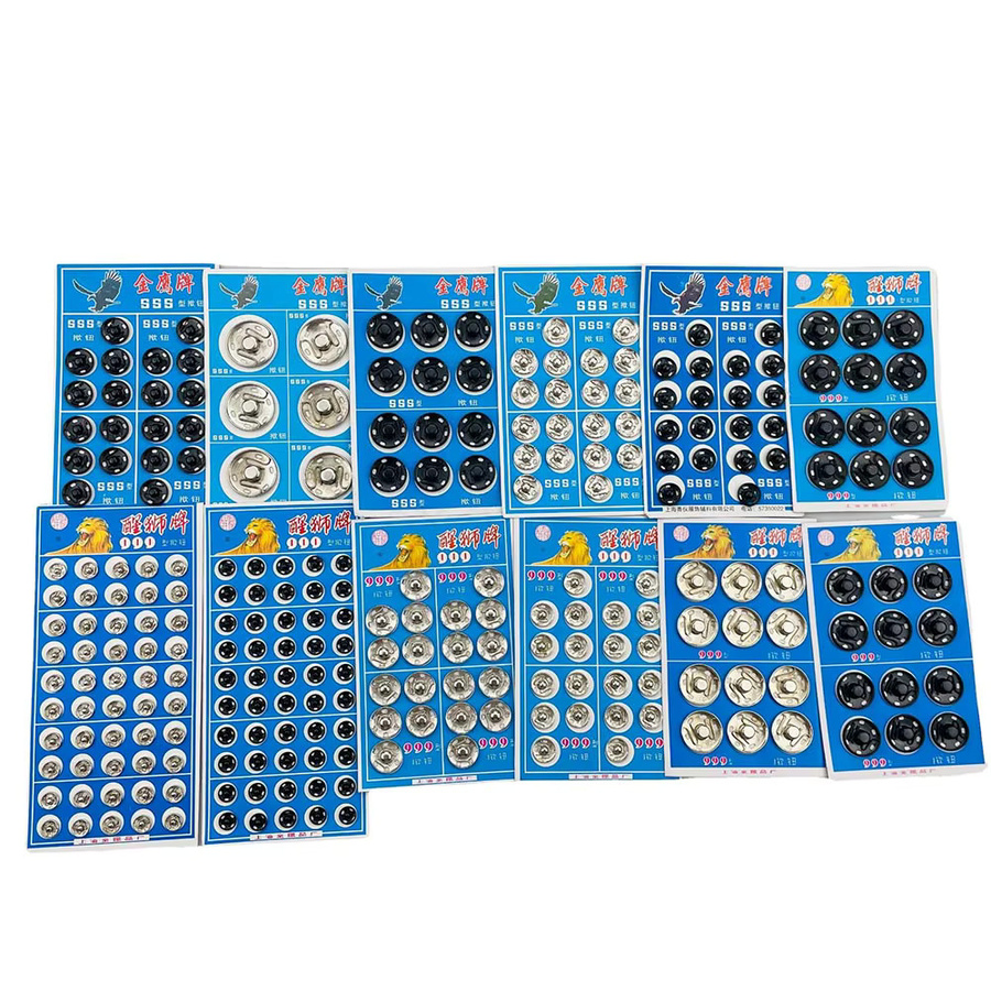QIMONTON Druckknopf Bolzen aus Metall für Bekleidungszubehör zum Nähen, Schwarz und Silber, Durchmesser: 8 mm bis 25 mm - Bild 2