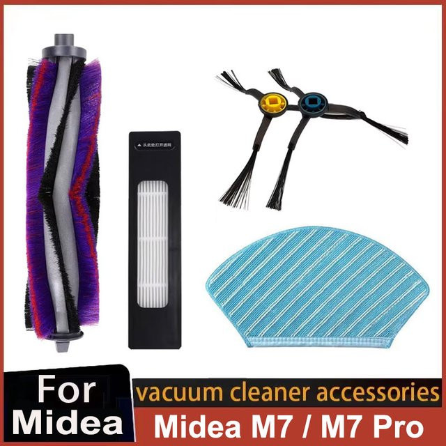 Wellmi Ersatzteil-Set für Midea M7 und M7 Pro Roboter Staubsauger mit Pinsel, HEPA-Filter und MOP - Bild 1