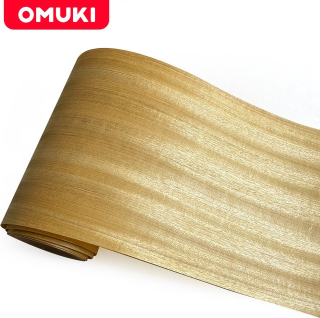 OMUKI Natürliches Goldenes Teakholz-Furnier für DIY Holzhandwerke in Gold und Braun - Bild 1
