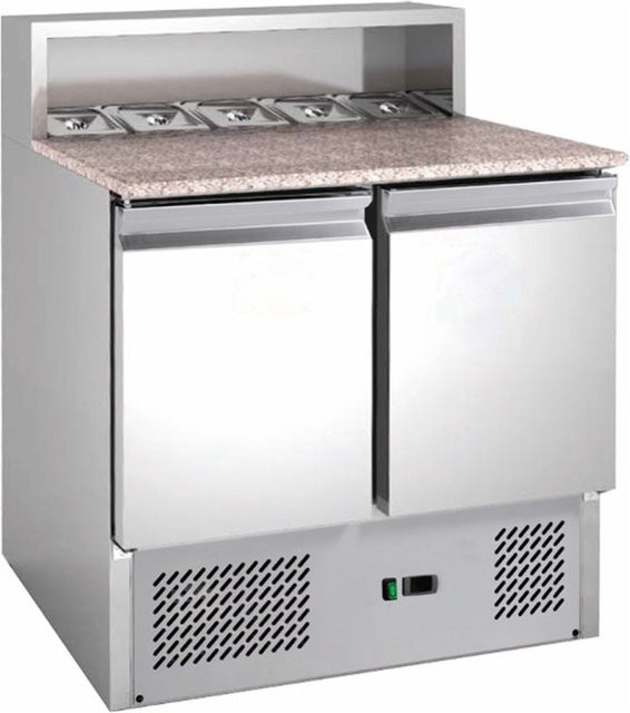 A&S Polarny Saladette mit eingebauter Kühlung, Silber, B/H/T: 90 x 108,7 x 70 cm - Bild 1