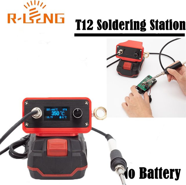 Parkside X20V Team OLED T12 Digitale Lötstation mit OLED-Display in Rot für DIY-Reparaturen - Bild 1