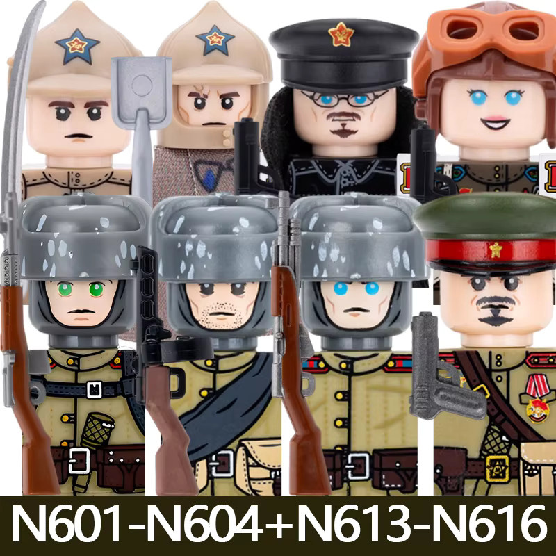 BRICKPANDA WW2 Militär Sowjetische Soldat Figuren Bausteine, Kunststoff - Bild 4