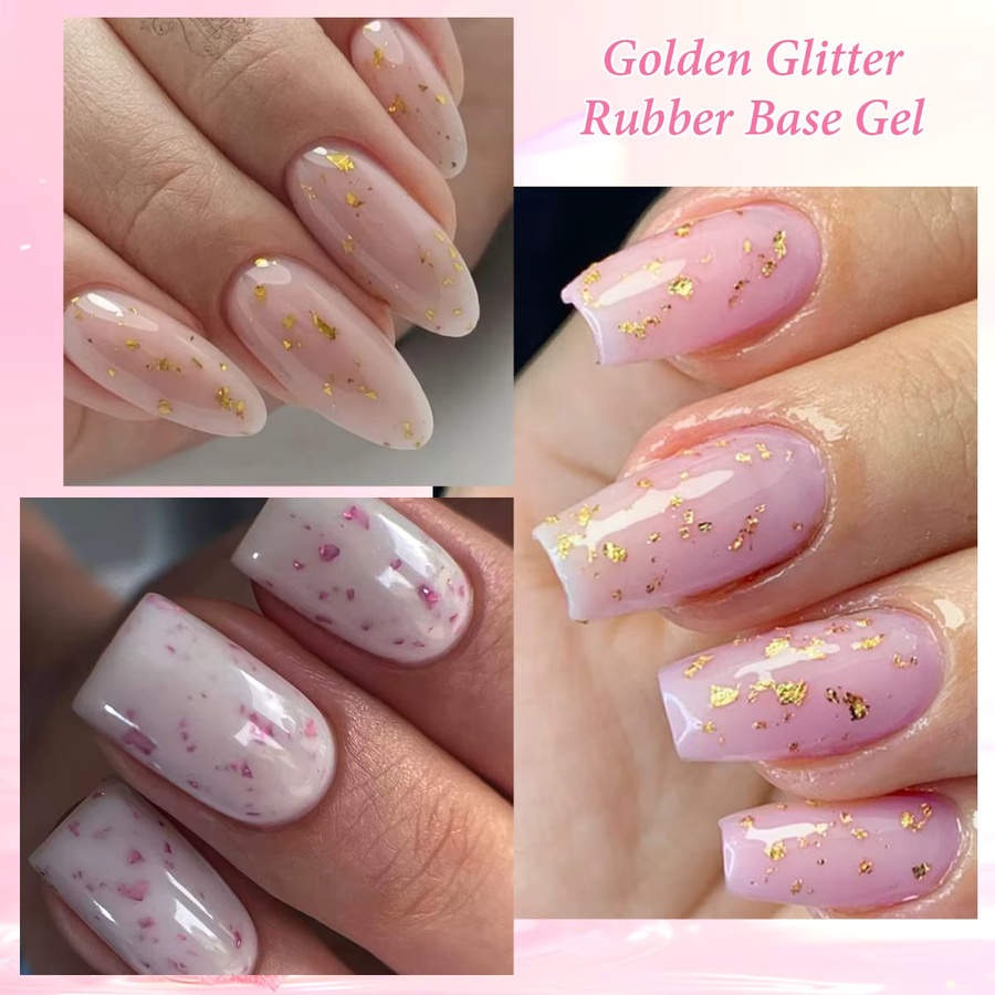 VIER LILY Golden Glitter Pailletten Gel Basis, 10 ml - Bild 4