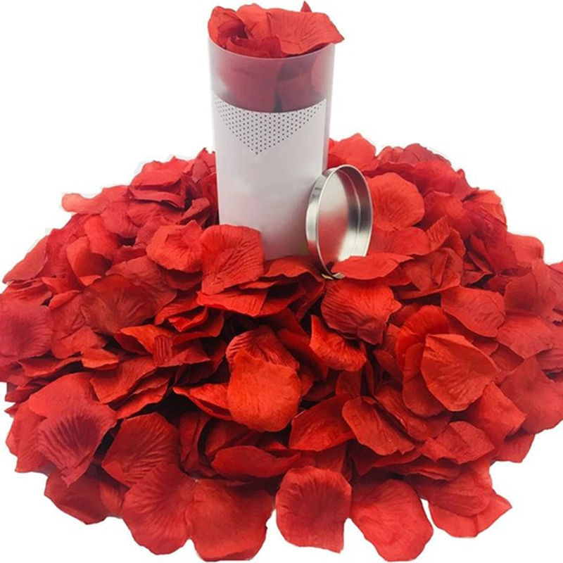 Künstliche Rosenblätter aus Seide in Rot für Dekorationen, Hochzeiten und Valentinstag, 4,5 cm Durchmesser - Bild 1