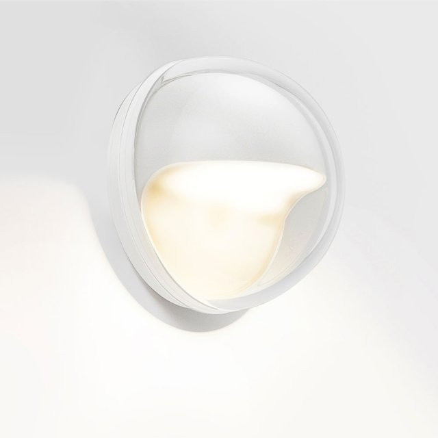 IP44.DE Las.2 LED-Wandleuchte in Weiß, dimmbar, modern und rund für Garten und Terrasse - Bild 1