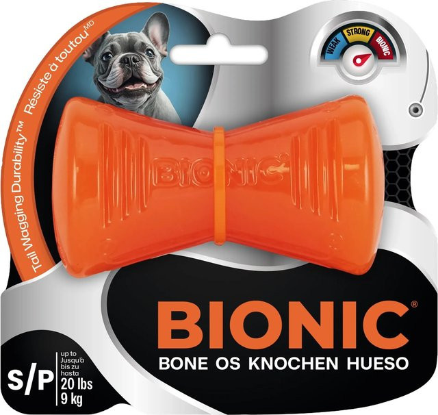 Bionic Hundespielzeug Knochen, 9,5 cm, Orange - Bild 1
