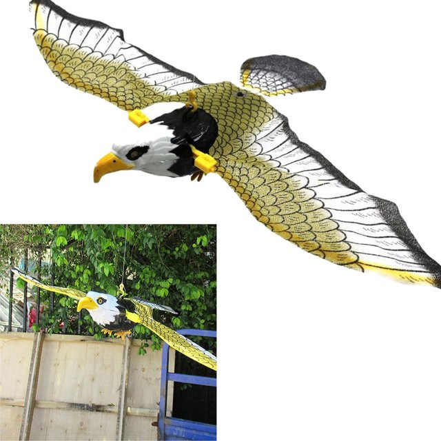Vogelscheuche als Lockvogel in Adler- und Eulenoptik zur Schädlingsbekämpfung im Garten, Mehrfarbig, B/H: 43 x 25 cm - Bild 1