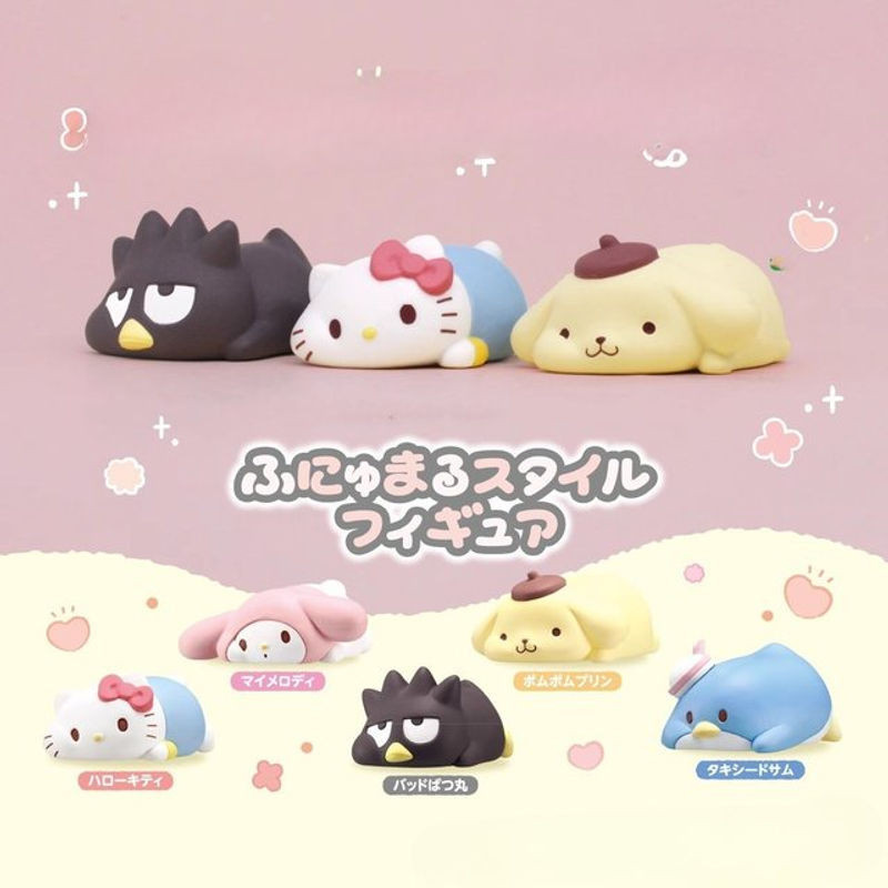 Sanrio Anime Figuren Set mit Hello Kitty, Badtz-Maru, Pompompurin und My Melody in Mehrfarbig - Bild 1