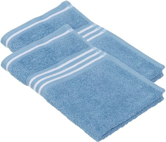 GÖZZE Gästetuch Rio Doppelpack aus Baumwolle, Blau, B: 30 cm, H: 50 cm - Bild 1