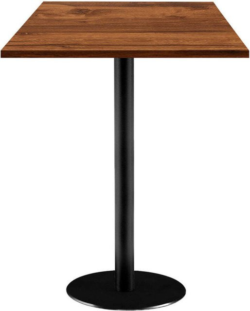 RestooTab Stehtisch Rome quadratisch in Eiche Wenge mit schwarzem Gestell, B/T/H: 60 x 60 x 113 cm - Bild 1