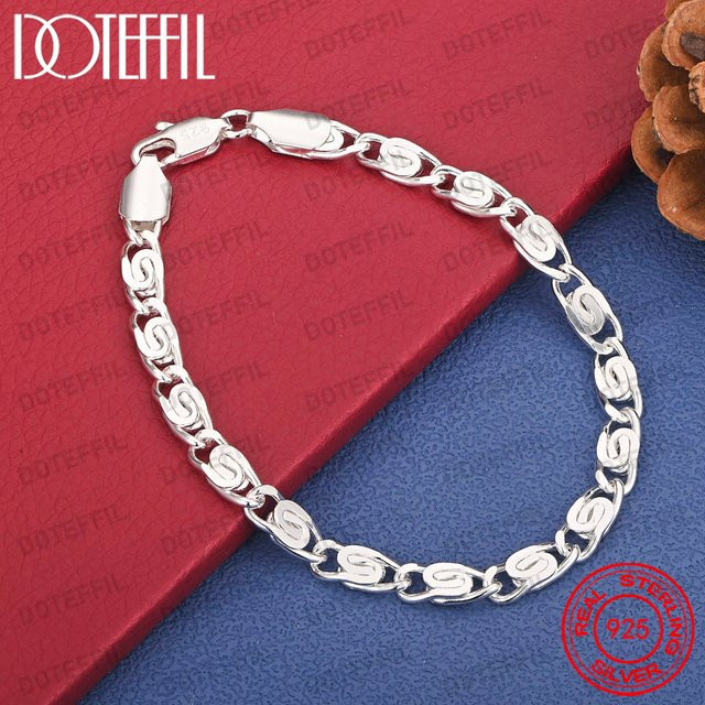 DOTEFFIL Kettenarmband 925 Silber, Damen, 8 Zoll - Bild 1