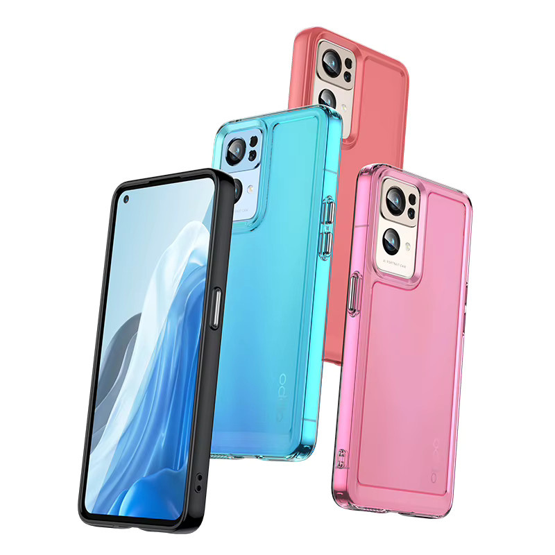 Stoßfeste Silikon Handyhülle für Oppo Reno 7 Pro 5G in Transparent - Bild 1