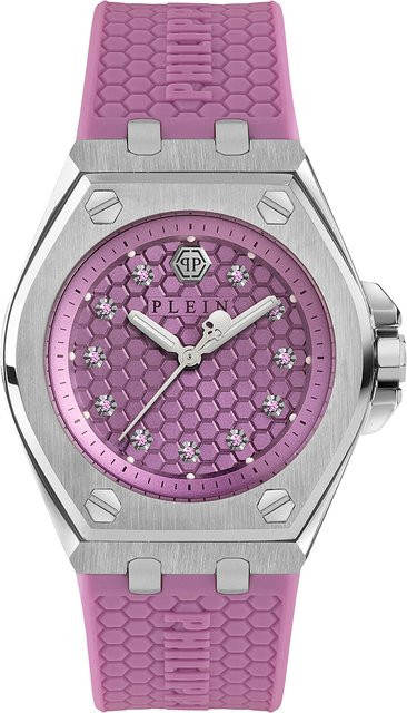 Philipp Plein Damenuhr, Quarz, Edelstahl, Lila, 38 mm, 5 ATM - Bild 1