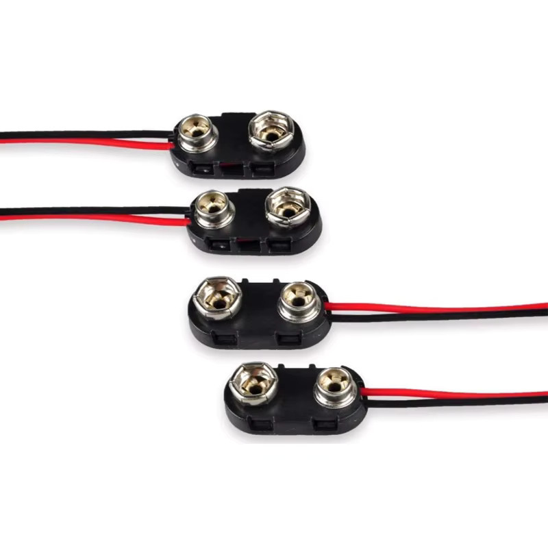 9V Batterie Clip mit Kabelanschluss und Hartschale in Schwarz - Bild 5
