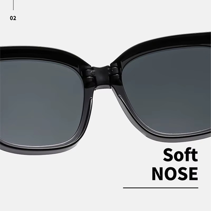 CHUANCHEN Korrektions-Sonnenbrille, Unisex, Vollrand, Square, Schwarz, Kunststoff - Bild 4