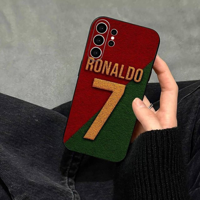 CR7 Ronaldo Fußball Handyhülle für Samsung Galaxy S24 FE in Schwarz - Bild 1