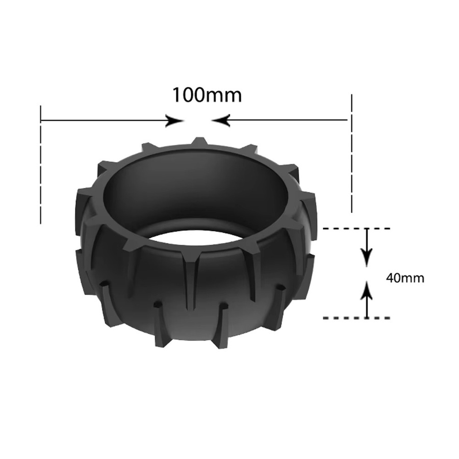 VIBRATITE Rutschfeste Räder aus Naturkautschuk für Dreame A1 und A2 Rasenmäher in Schwarz - Bild 5