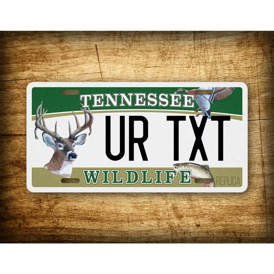 CIFBUY Personalisiertes Deko-Etikett mit Tennessee-Wildtier-Motiv in Weiß und Multicolour im rustikalen Design für die Wanddekoration - Bild 2