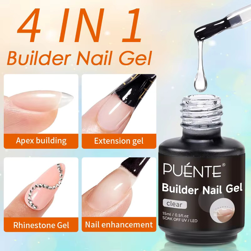 PUENTE Builder Nagelgel, Transparent, 15 ml - Bild 3