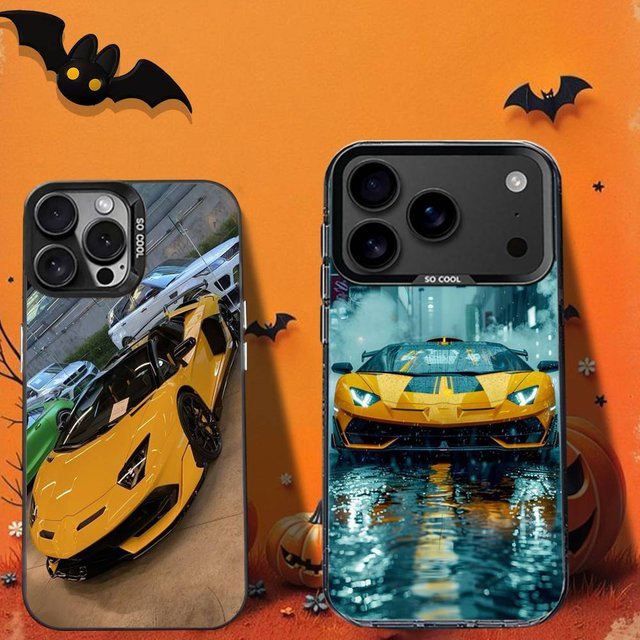 L-Luxus Supercar H-Huracan Handyhülle für iPhone (verschiedene Modelle), matte Silikonhülle, Schwarz - Bild 1