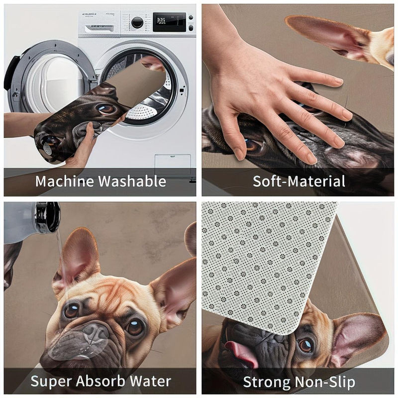 Anti-Ermüdungs-Küchenmatte mit Hundeaufdruck, rutschfest und wasserdicht, gepolsterte Küchenteppich B/B: 40 x 60 cm - Bild 9