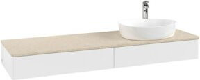 V&B Antao Waschtischunterschrank mit integrierter LED-Beleuchtung, Weiß, B: 160 cm, T: 50 cm - Bild 1