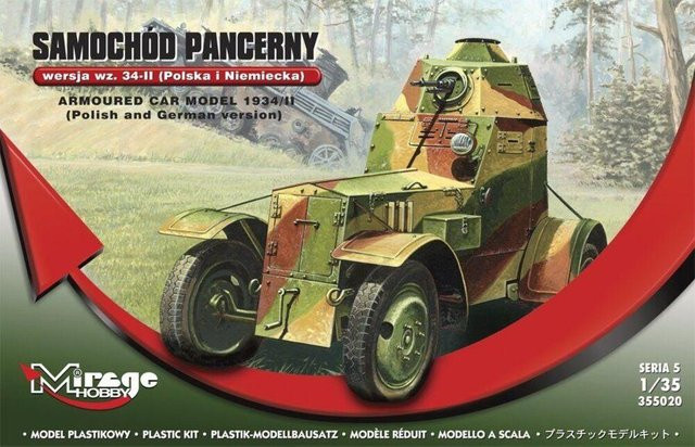 Mirage Hobby Armoured car model 1934/II, Fahrzeug, 1:35, Kunststoff - Bild 1