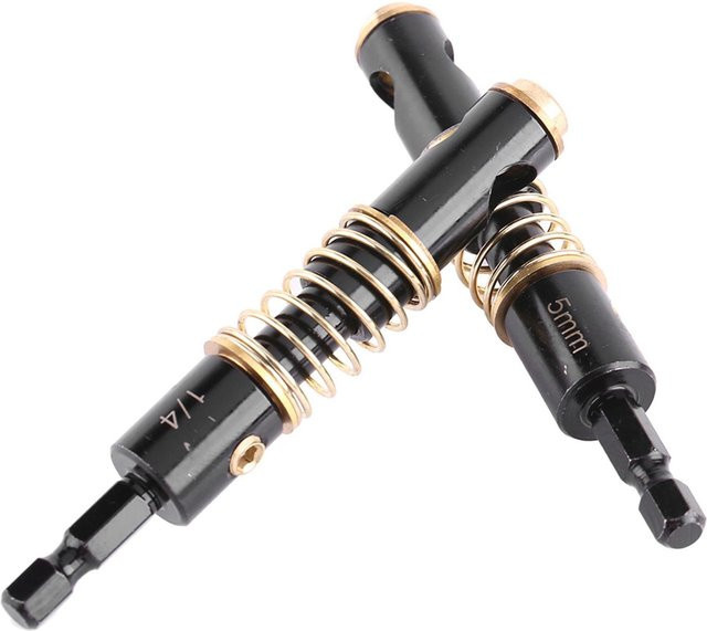 Fishine Professionelles Türscharnier Zentrierbohrer Set aus HSS und Messing in Gelb-Schwarz mit 5 mm und 14 mm Öffnungswerkzeug - Bild 1