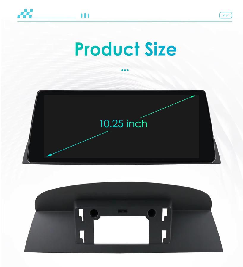 OSSURET 10,25 Zoll 2-DIN Android 13 Autoradio für BMW 5er-Reihe E60 E61 CCC CIC (2005-2010) mit GPS, Bluetooth, Wireless Carplay, Android Auto, 4G, DSP und 360-Grad-Kamera in Schwarz - Bild 8