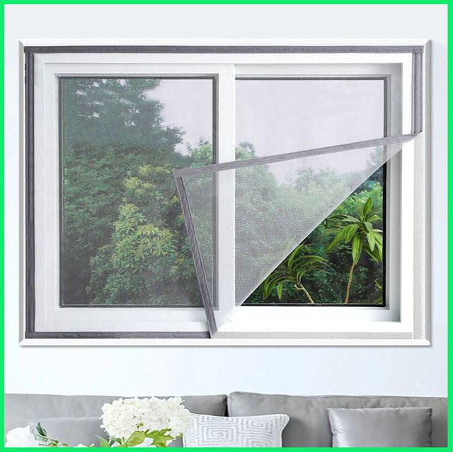 Futaoyyt Insektenschutzgitter für Fenster aus Fiberglas in Grau als maßgefertigtes Netz gegen Mücken und Fliegen - Bild 1